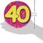 40th Birthday Jumbo Button Pin 6"