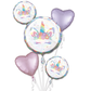 Unicorn Holographic Foil Balloon Bouquet 5 Pack