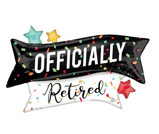 Officially Retired Banner Foil Balloons 38"