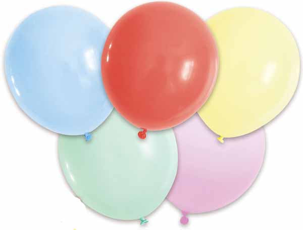 12" Pastel Assorted Latex Balloons 50/CT