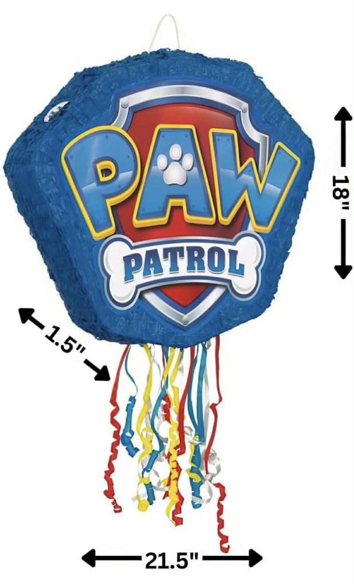 Paw Patrol Drum Pinata - Pull String Party Game