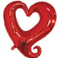 Red 36" Swirly Heart Valentines Day Love Mylar Foil Balloon