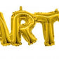 Gold Party! Script Mylar Foil Balloon 17" x 41"