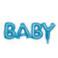 Blue Air-Filled 33" Baby Word Script Mylar Foil Balloon Decor