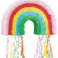 Rainbow Shaped Drum Pinata with Colorful Swirls