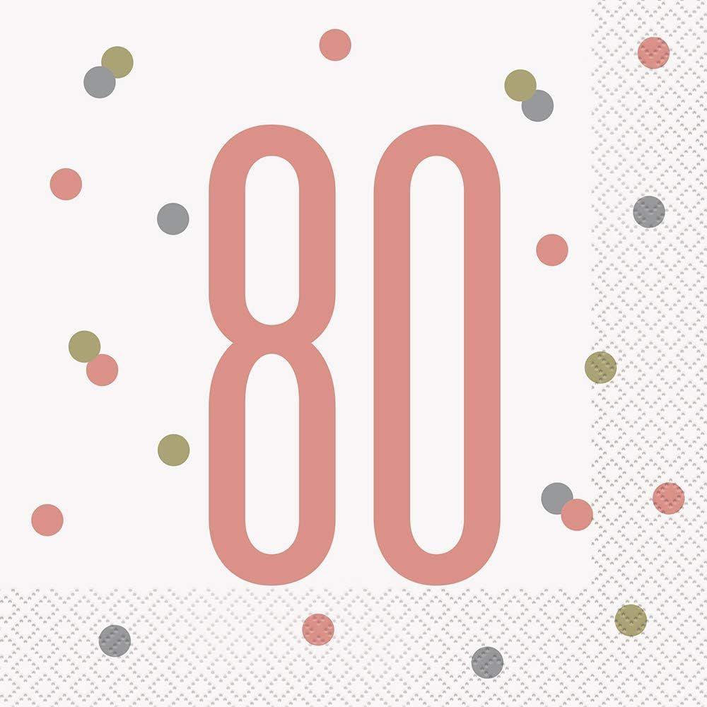 80 Rose Gold Party Luncheon Napkins 16 Pack