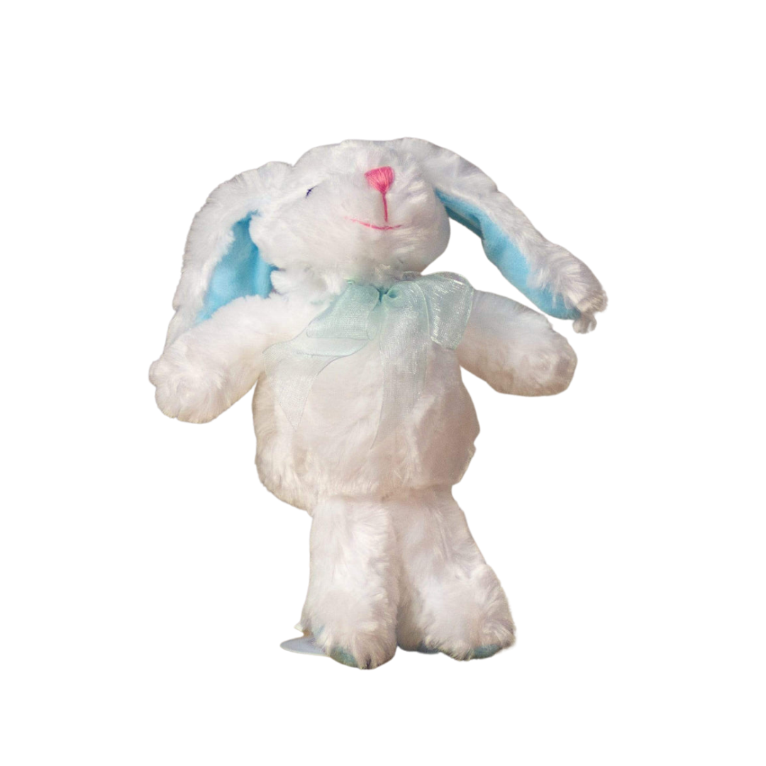 White And Blue 8" Soft Plush Bunny Rabbit Easter Stuffed Animal