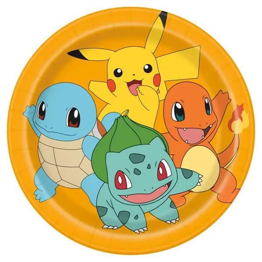 Pokemon 8 5/8" Pokemon Paper Plates 8/CT