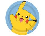 Pokemon Pikachu 9" Paper Plates 8 Pack - Birthday Party Dinner Plates