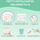 Pretty Pastels Easter Tableware Set for 16 Guests