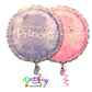 18" Happy Birthday Princess Holographic 2-Sided Design Foil Balloon