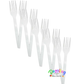 White Plastic Forks Party Cutlery 10 Pack