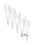 White Plastic Forks Party Cutlery 10 Pack