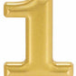 Gold Metallic Numeral Birthday Party Cake Candle #1 Number one