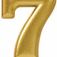 Gold Metallic Numeral Birthday Party Cake Candle #7 Number Seven