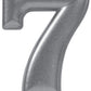 Silver Metallic Numeral Birthday Party Cake Candle #7 Number Seven