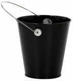 Jet Black Decorative Bucket 4.5"
