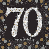 70th birthday drink napkins