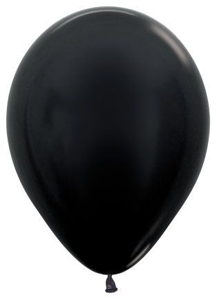 Sempertex 11" Metallic Black Latex Balloon