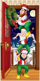 Workshop Elves Hanging Wreath Door Decor
