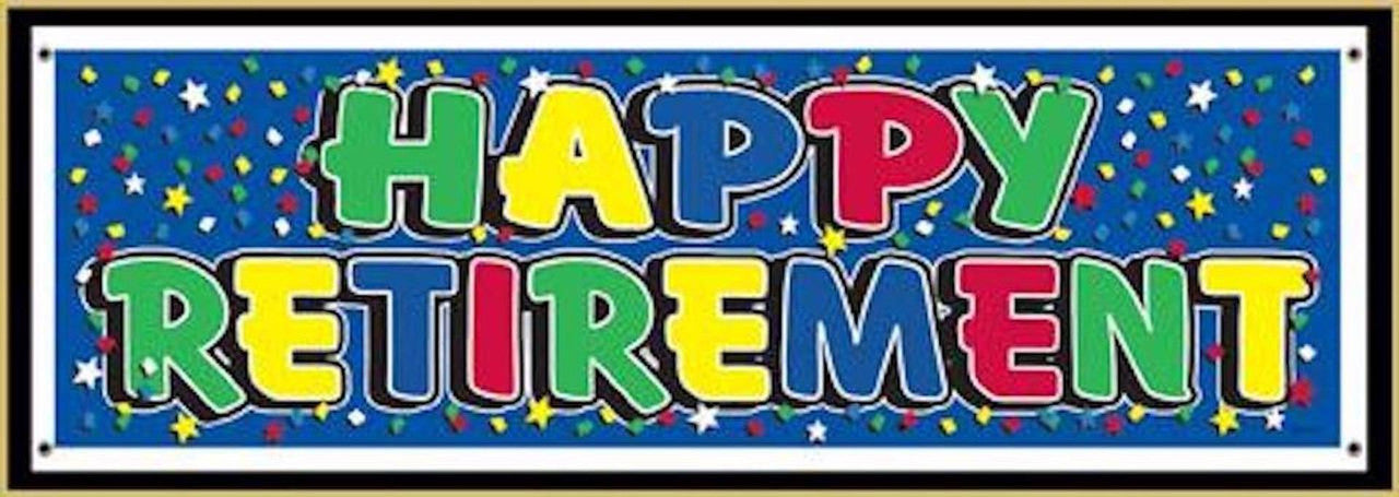 Happy Retirement Party Jumbo 5' Sign Banner