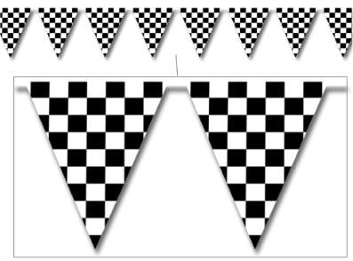 Checkered Party Celebration Pennant Banner