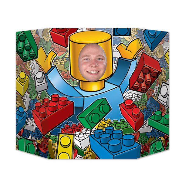 Building Blocks Lego Style Photo Background Party Prop