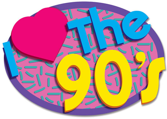 The 90s Jumbo Cutouts Party Wall Decor 2 PCS