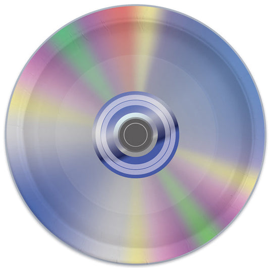 CD Shaped Paper Plates 8pk