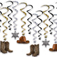 Western Whirls Hanging Spiral Theme Party Decorations