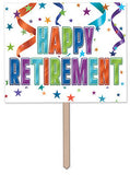 Happy Retirement Yard Sign 12" x 15"