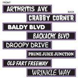 Over The Hill Large Cutouts Retirement Birthday Party Wall Decor 4 PCS Double Sided