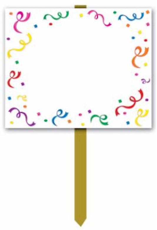 Blank Customizable Party Celebration Yard Lawn Sign 12" x 15"