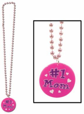 Mother's Day #1 Mom Beaded Necklace