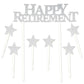 Happy Retirement Glitter Cake Topper