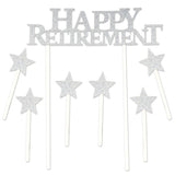 Happy Retirement Glitter Cake Topper