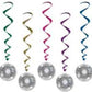 Disco Ball Whirls Spiral Party Decorations 5 Pack