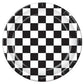paper plates white & black checkered