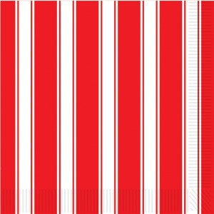 lunch napkins red white stripes