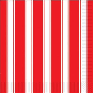drink napkins red white stripes