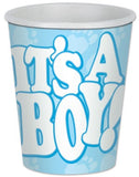 It's A Boy Blue 9 oz Paper Baby Shower Gender Reveal Cup 8 Pack