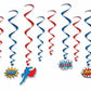 Superhero Hanging Decoration Swirls