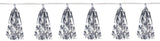 8' Metallic Tassels Hanging Garland Silver Party Decor