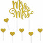 Wedding Cake Topper Gold Glitter
