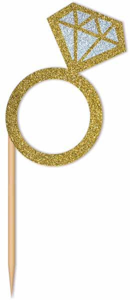 Diamond Ring Dessert Toppers