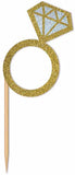 Diamond Ring Dessert Toppers
