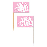 Picks Pack of 50 Pink It's A Girl