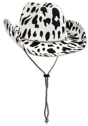 Cow Print Western Cowboy Hat