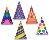 Assorted Paper Birthday Party Cone Hats