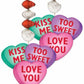 30" Candy Heart Dangling Cutouts Streamer Garland Valentine's Day Decoration